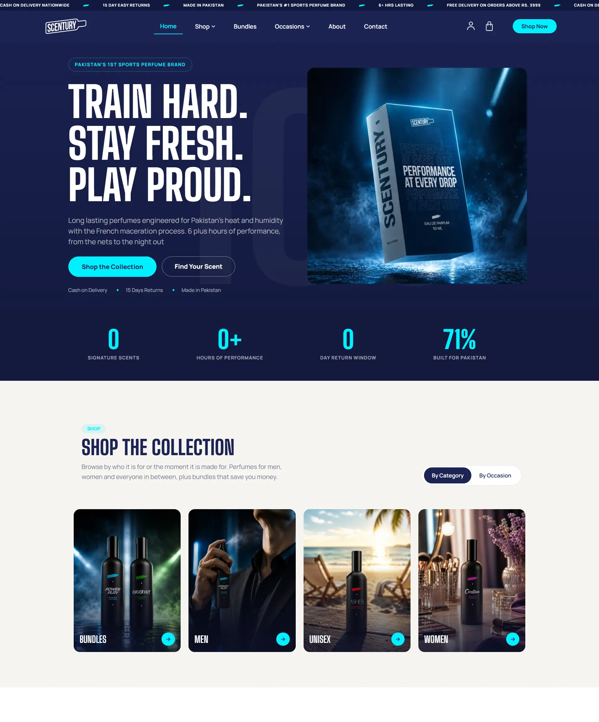Scentury luxury fragrance ecommerce store website preview
