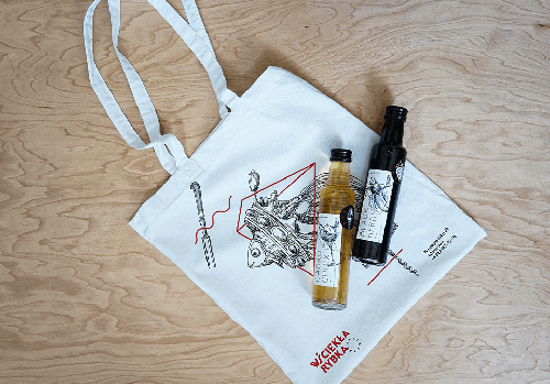 Custom tote bag and product branding design