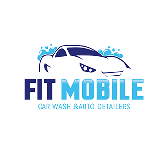 Fit Mobile car wash and auto detailing logo design